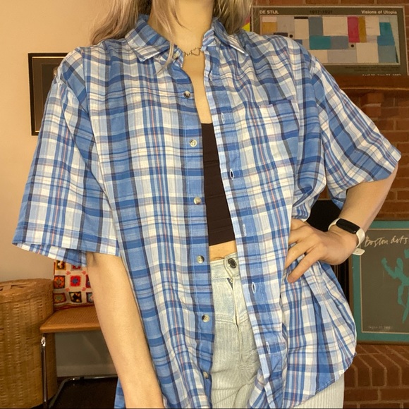 Vintage 1970s Botany 500 Plaid Oversized Button Up Dad Collared Shirt - Picture 2 of 11